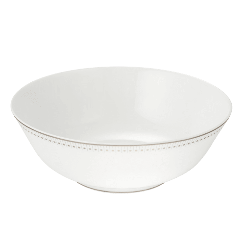 christofle Platinum Finish Porcelain Salad Serving Bowl Malmaison Impériale