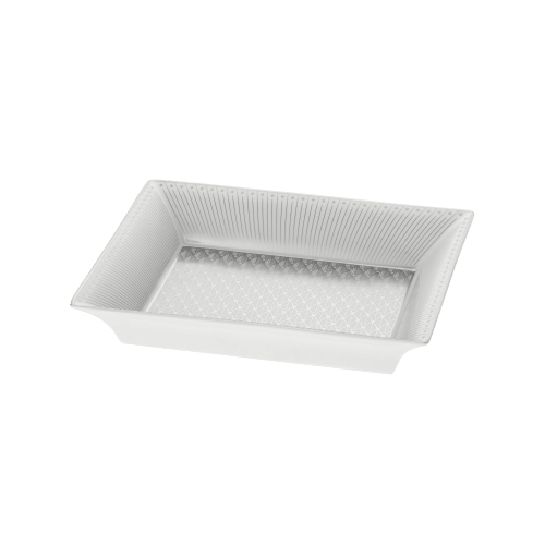christofle Platinum Porcelain Trinket Tray Malmaison Impériale