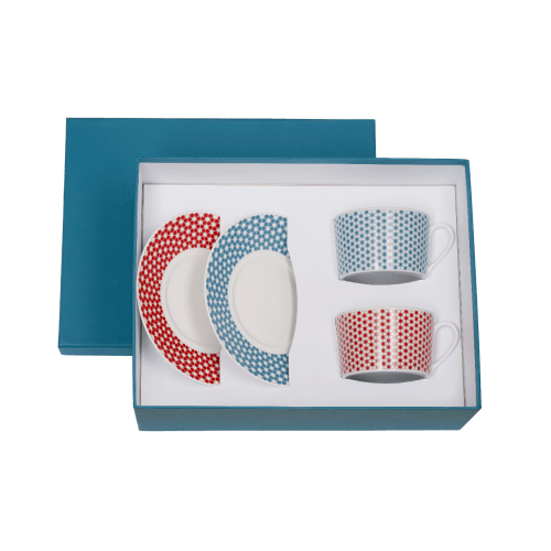 christofle Porcelain Breakfast Cup & Saucer Set of 2 Madison 6