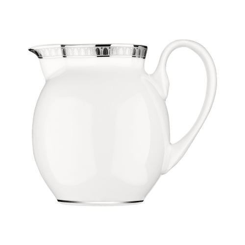 christofle Porcelain Creamer Jug Platinum Finish Malmaison