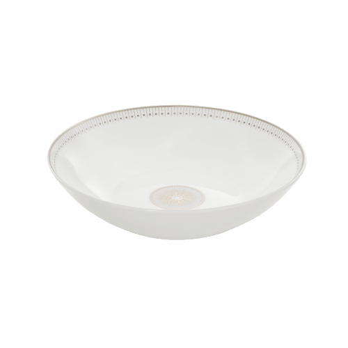 christofle Porcelain Soup cereal bowl Platinum Finish Malmaison Impériale