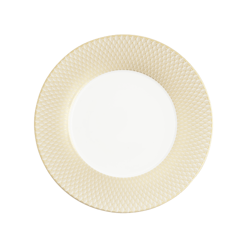 christofle Porcelain Underplate Gold Finish Malmaison Impériale