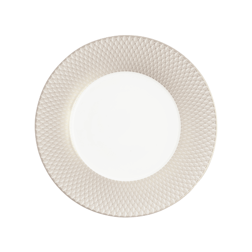 christofle Porcelain Underplate Platinum Finish Malmaison Impériale