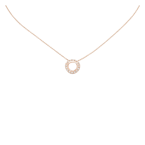 christofle Rose Gold & Diamond Pendant Idole de Christofle