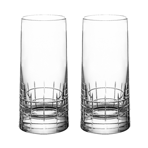 christofle Set of 2 highball crystal glasses Graphik
