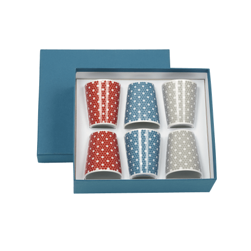 christofle Set of 6 Espresso cups in porcelain Madison 6