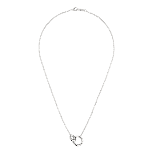 christofle Short necklace with two rings Idole de Christofle Sterling Idole de Christofle
