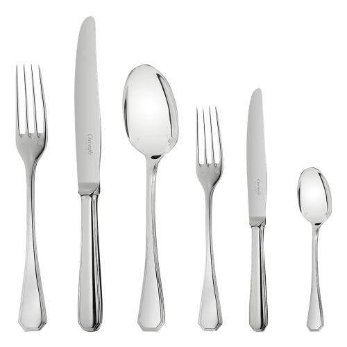 christofle Silver-Plated 36-Piece Flatware Set with Storage Box America