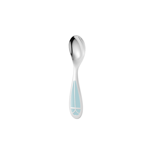 christofle Silver-Plated Baby Spoon - Ice Blue Talisman