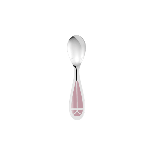 christofle Silver-Plated Baby Spoon - Rose Quartz Talisman