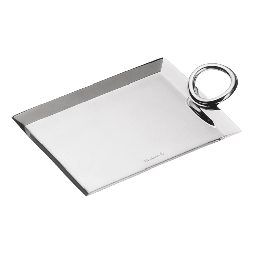 christofle Silver-Plated Business Card Tray - 5 x 3.5 in Vertigo