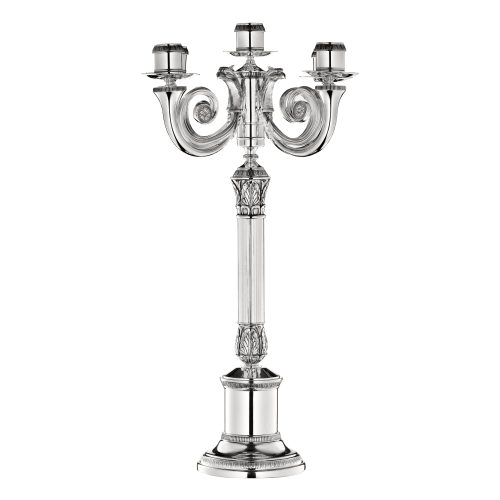 christofle Silver-Plated Candelabra For Five Candles Malmaison