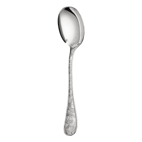 christofle Silver-Plated Cream Soup Spoon Jardin d'Eden