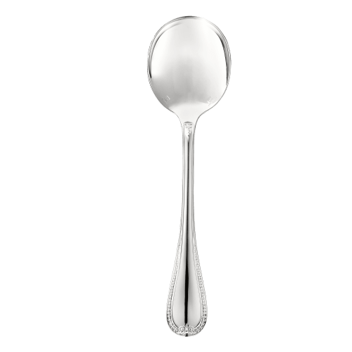 christofle Silver-Plated Cream Soup Spoon Malmaison