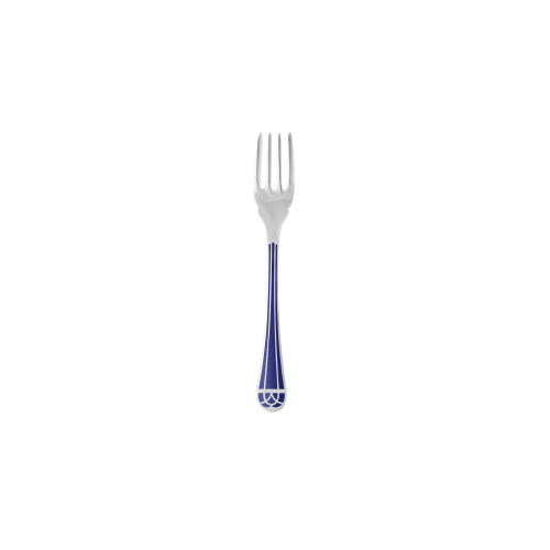 christofle Silver-plated Fish Fork - Marbled Blue Talisman