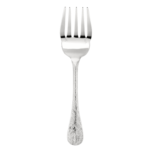 christofle Silver-Plated Fish Serving Fork Jardin d'Eden