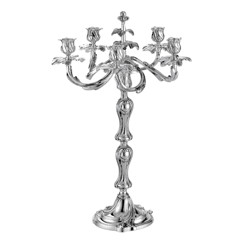 christofle Silver-Plated Five Light Candelabra Trianon