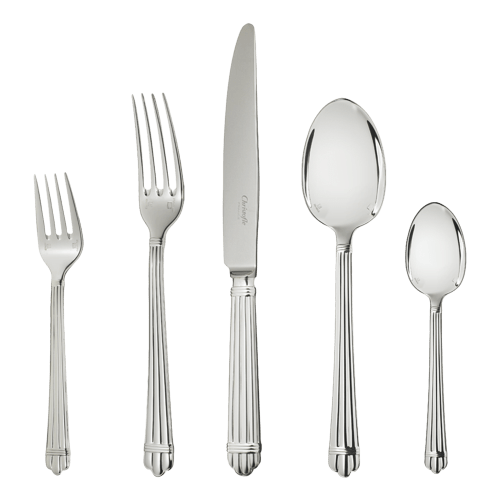 christofle Silver-Plated Five-Piece Place Setting Aria