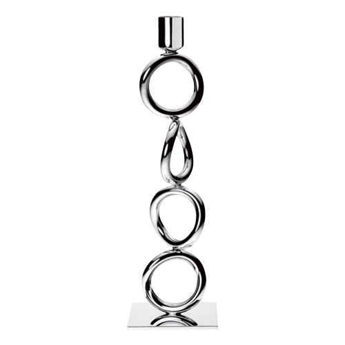 christofle Silver-Plated Four-Ring Candlestick Vertigo