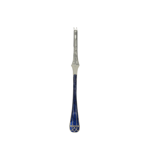 christofle Silver-plated Lobster Pick - Marbled Blue Talisman