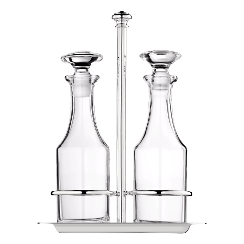 christofle Silver-Plated Oil and Vinegar Cruet Set Albi
