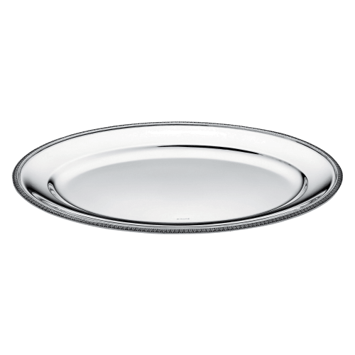 christofle Silver-Plated Oval Platter 18 in Malmaison