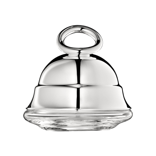 christofle Silver-Plated Personal Lidded Butter Dish Vertigo