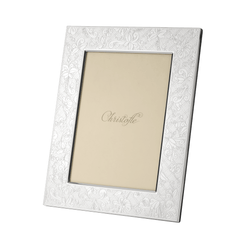 christofle Silver-Plated Picture Frame - 5 x 7 in Jardin d'Eden