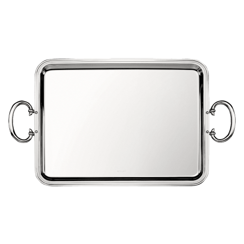christofle Silver-Plated Rectangular Serving Tray with Handles - 17 in x 12 in Albi