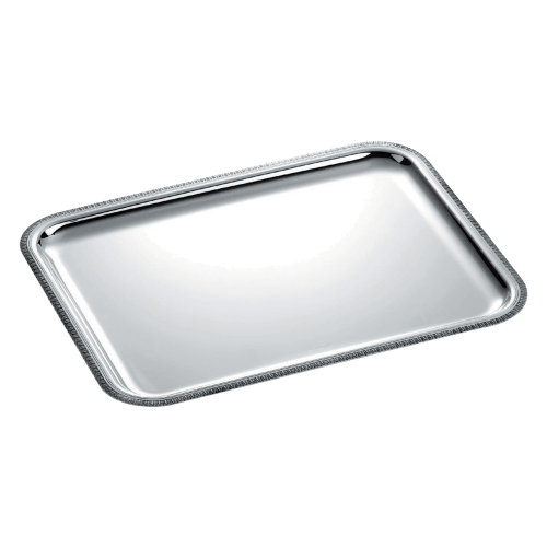 christofle Silver-Plated Rectangular Tray 14 x 11 in Malmaison
