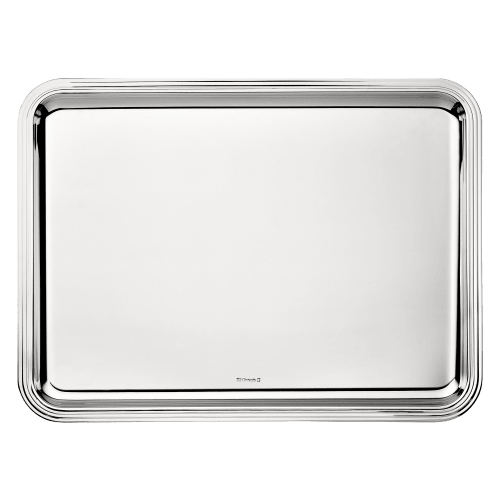 christofle Silver-Plated Rectangular Tray 17 x 12 in Albi
