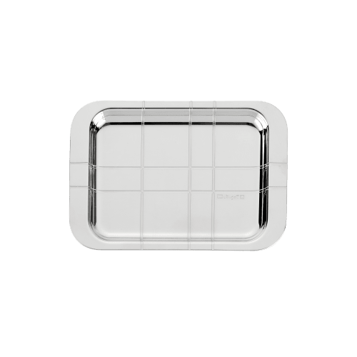 christofle Silver-Plated Rectangular Tray - 4 x 6 in Graphik