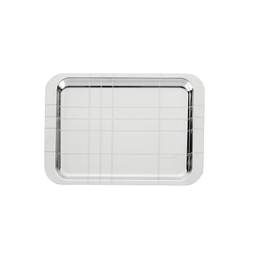 christofle Silver-Plated Rectangular Tray - 8 x 6 in Graphik