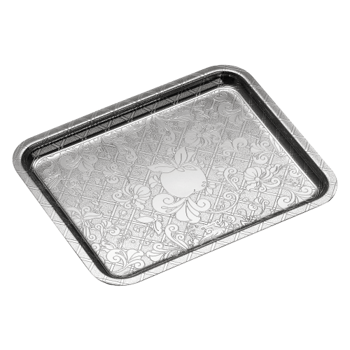 christofle Silver-Plated Rectangular Tray 8 x 6 in Jardin d'Eden