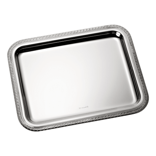 christofle Silver-Plated Rectangular Tray - 8 x 6 in Malmaison