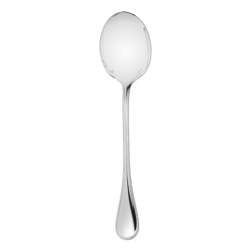 christofle Silver-Plated Salad Serving Spoon Perles