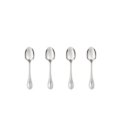 christofle Silver plated Set of 4 espresso spoons Marly