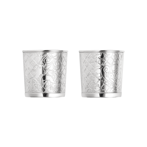 christofle Silver-Plated Shot Glasses Set of 2 Jardin d'Eden