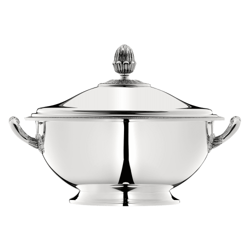 christofle Silver-Plated Soup Tureen with Lid Malmaison