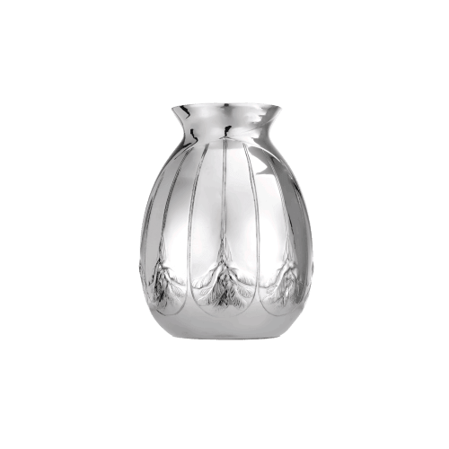 christofle Silver-plated Sycomore Round Vase Gallia