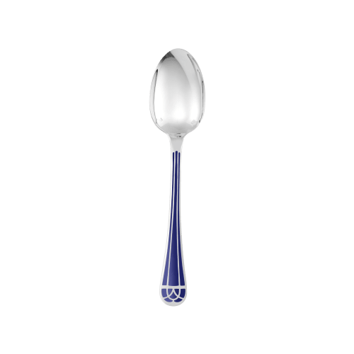 christofle Silver-Plated Table Spoon - Marbled Blue Talisman