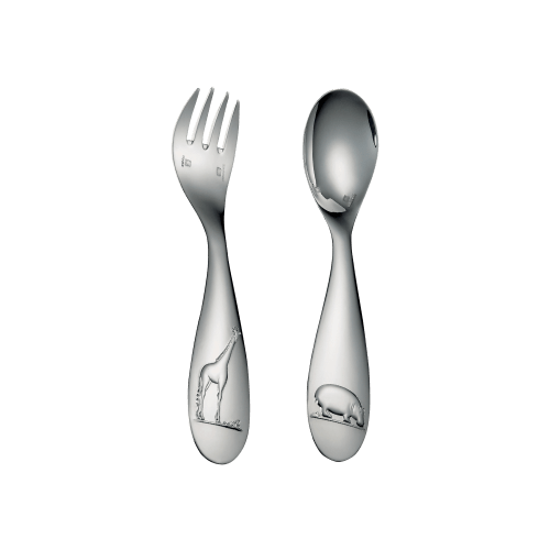 christofle Silver-Plated Two-Piece Baby Flatware Set Savane