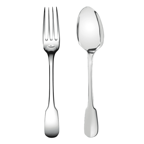christofle Silver-Plated Two-Piece Children’s Flatware Set Cluny