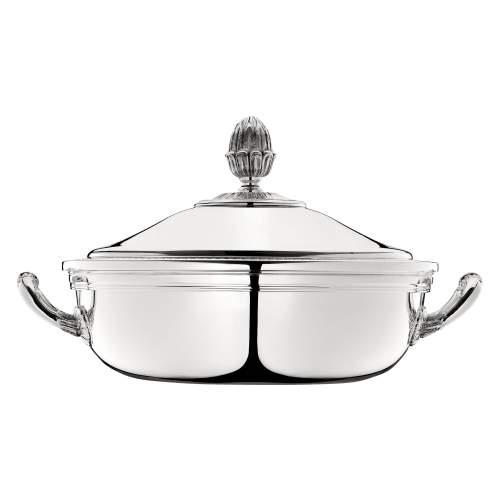 christofle Silver-Plated Vegetable Dish with Lid Malmaison