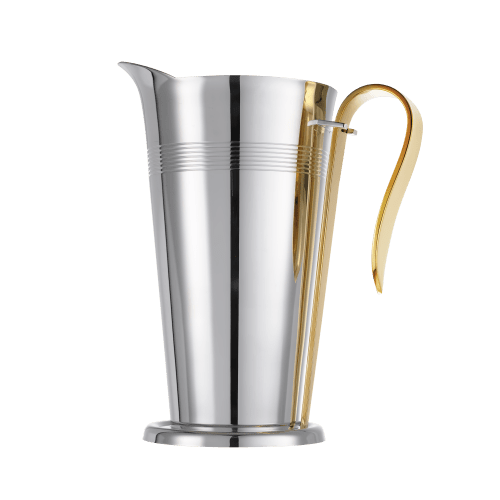 christofle Silver-plated Water Pitcher with Gilded Handle Fjerdingstad