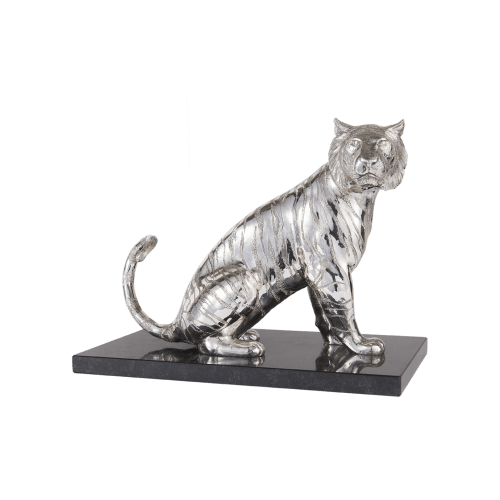 christofle Sitting Tiger Small Size Sterling Silver - Haute Orfèvrerie Tigre