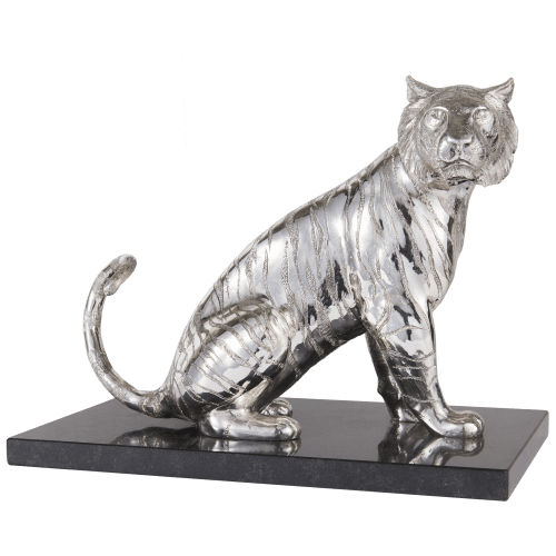christofle Sitting tiger Sterling silver - Haute Orfèvrerie Tigre