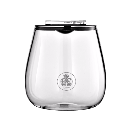 christofle Small Silver-Plated Glass Jar Silver Time