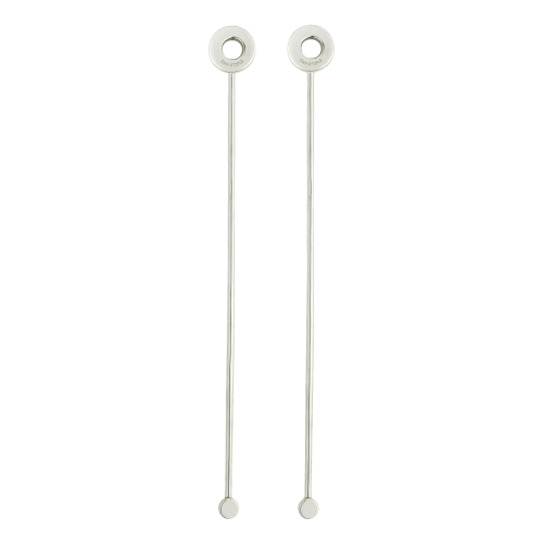 christofle Stainless Steel Cocktail Stirrers Set of 2 Oh de Christofle