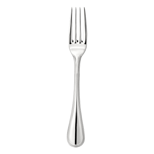 christofle Stainless Steel Dinner Fork Steel Perles